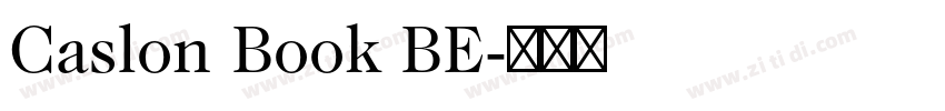 Caslon Book BE字体转换